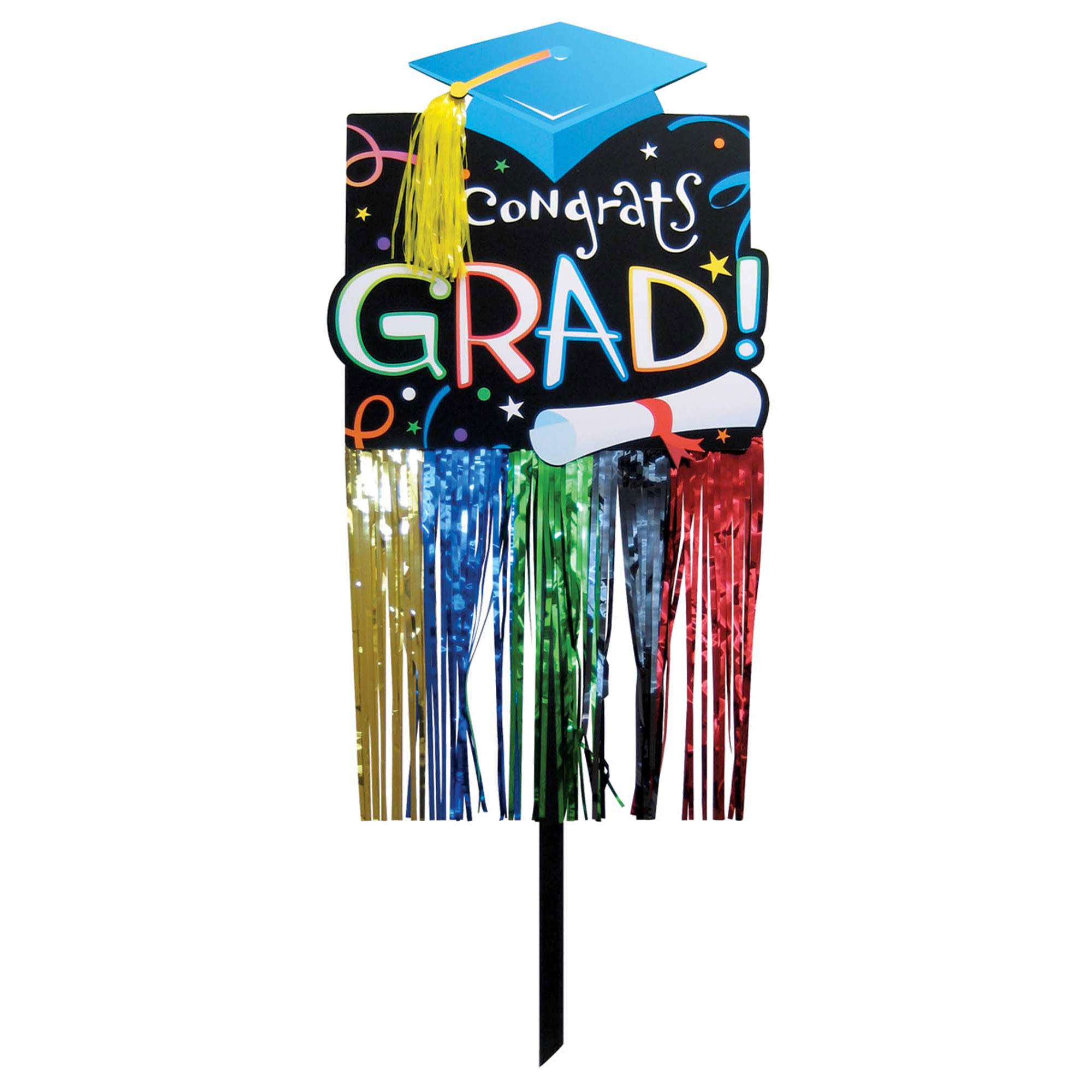 Graduation Embellished with Foil Yard Sign 23.5in x 13in Decorations - Party Centre