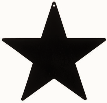 Jet Black Star Foil Cutout 9in Decorations - Party Centre