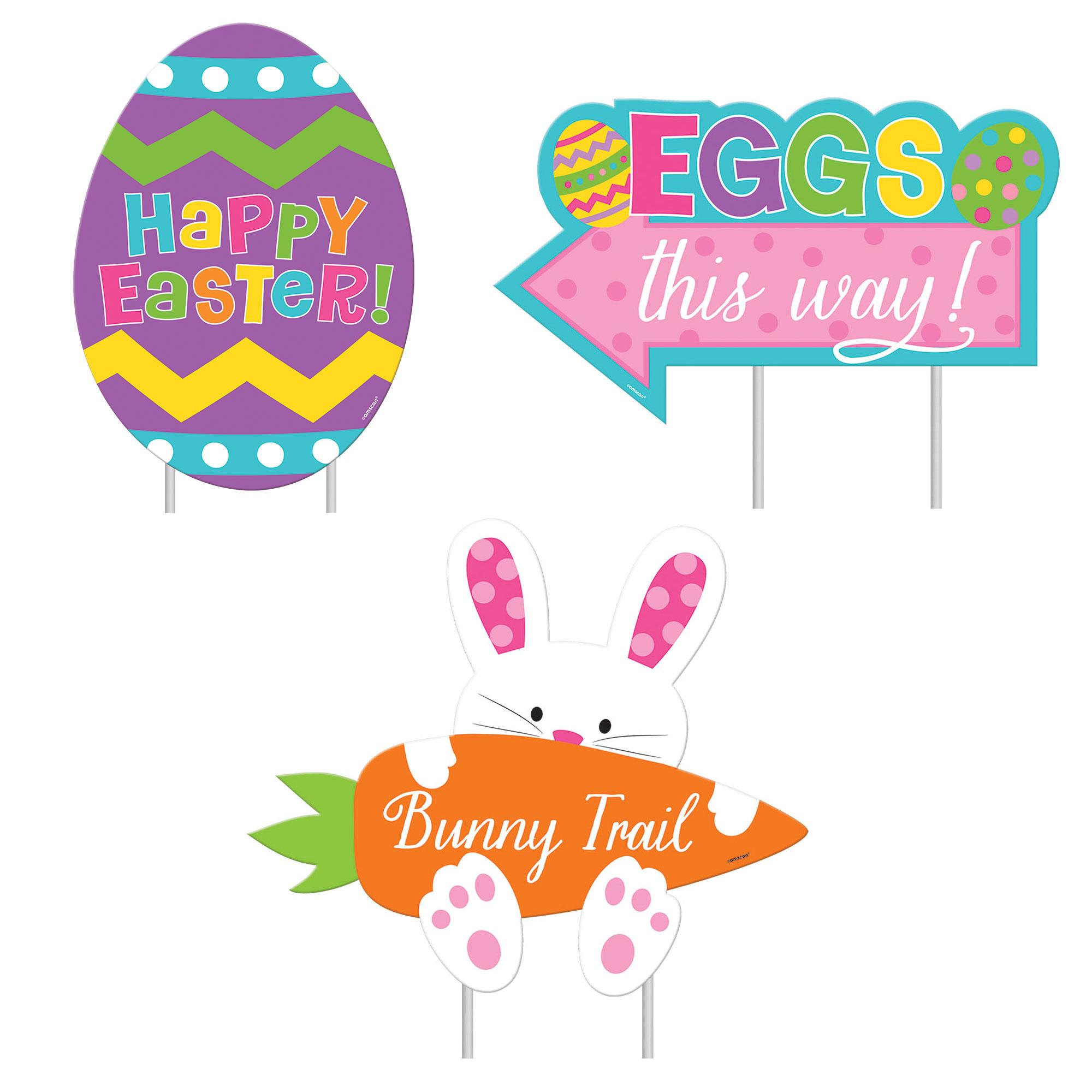 Easter Sidewalk Signs Decorations - Party Centre