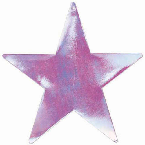 Iridescent Star Foil Cutout 12in Decorations - Party Centre