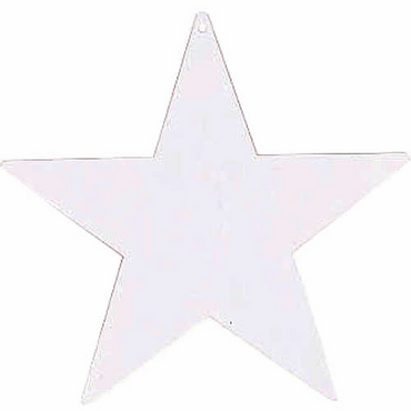 Frosty White Star Foil Cutout 15in Decorations - Party Centre