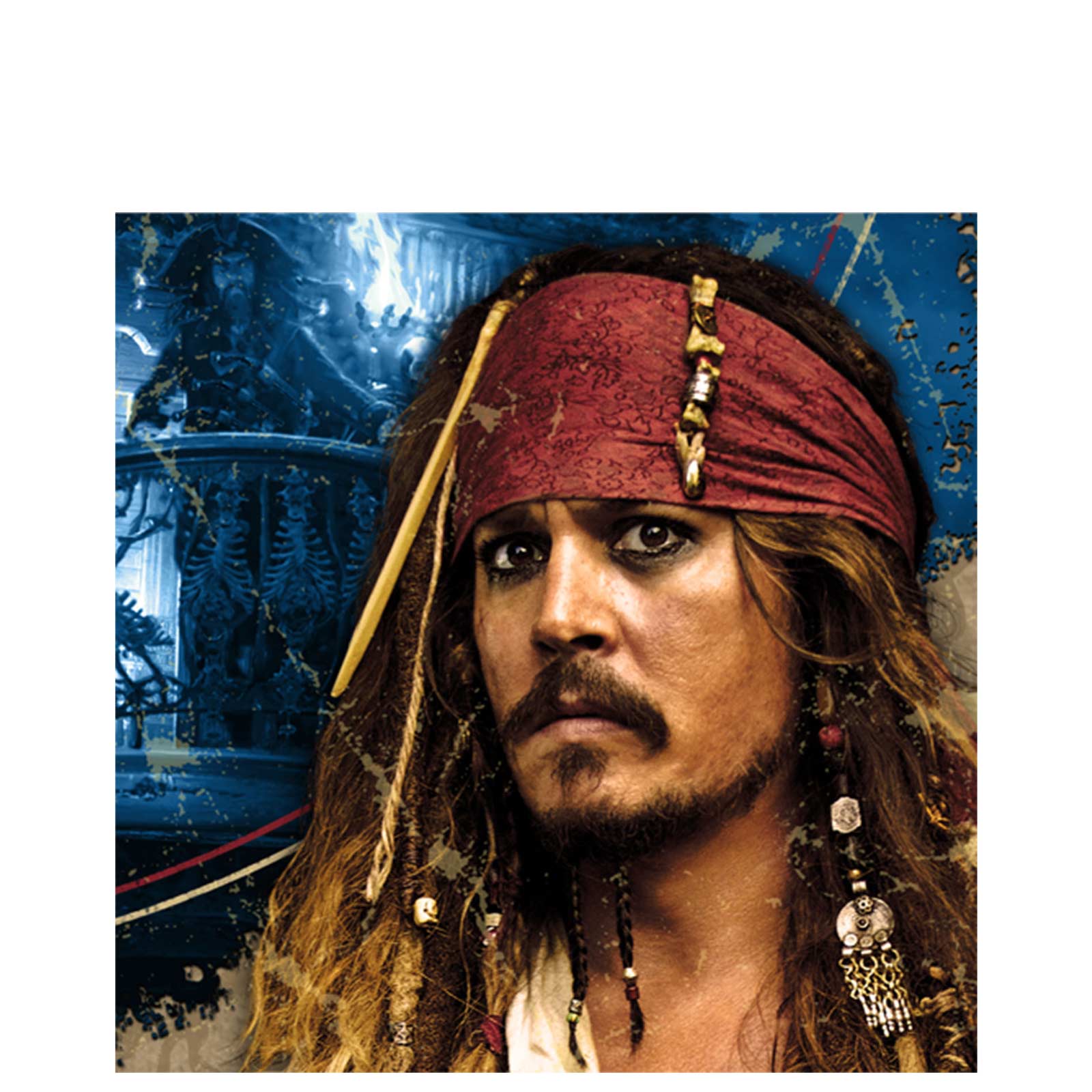 Pirates Of The Caribbean Beverage Tissues 16pcs Printed Tableware - Party Centre