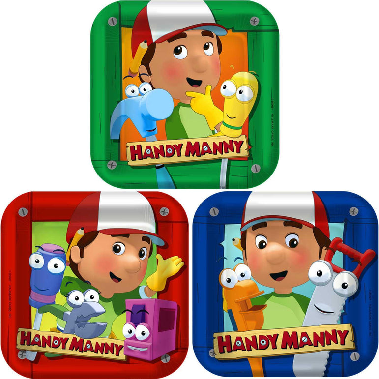 Handy Manny Desert Plates 8pcs Printed Tableware - Party Centre