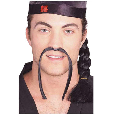 Black Mandarin Moustache Costumes & Apparel - Party Centre