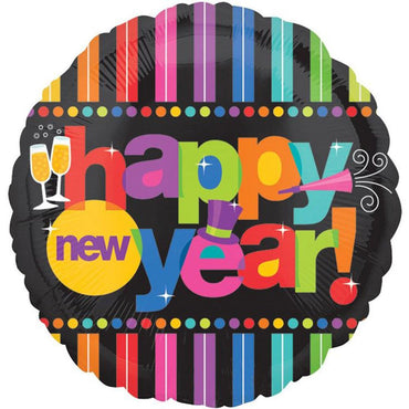 Bright New Year 18in Foil Balloon Balloons & Streamers - Party Centre