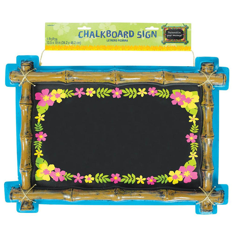 Tiki Chalkboard Drink Sign Candy Buffet - Party Centre
