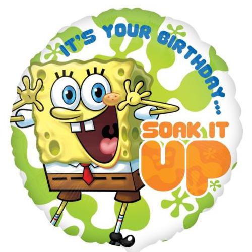 SpongeBob Birthday  Foil Balloon 18in Balloons & Streamers - Party Centre