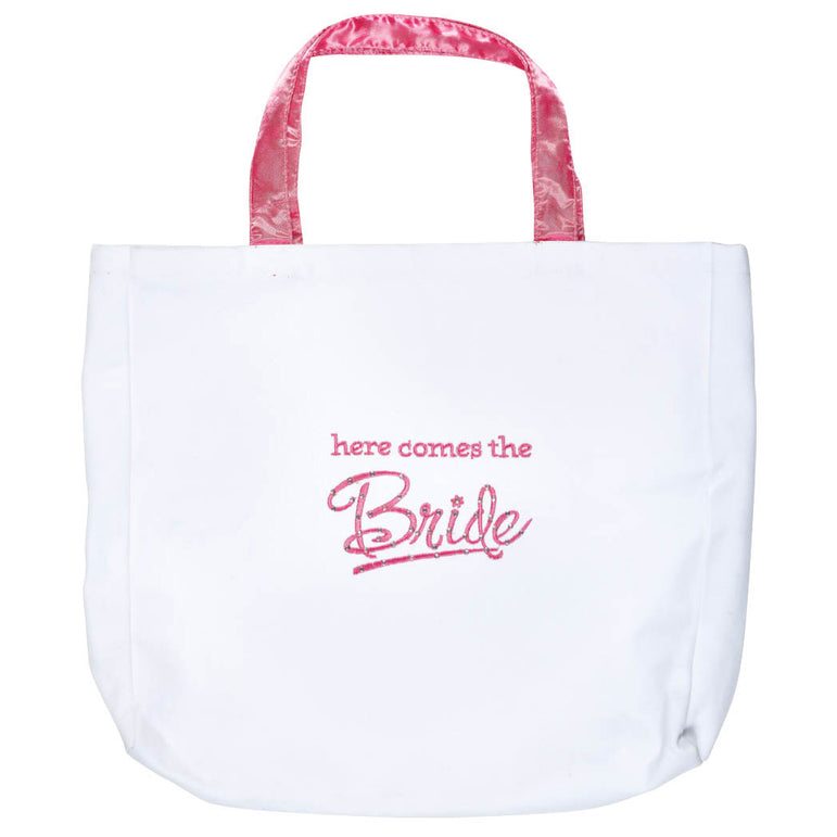 Canvas Bride Tote Bag 20 x 16.50in Favours - Party Centre