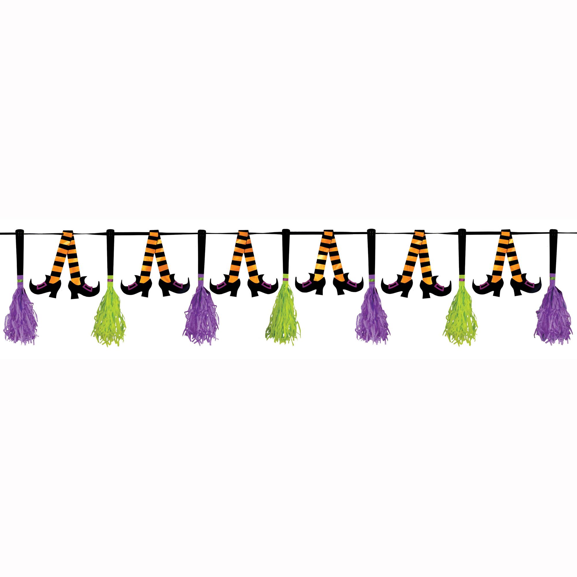 Witches Crew Paper Tassel Pennant Banner Decorations - Party Centre