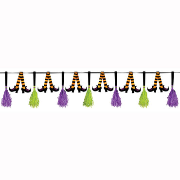 Witches Crew Paper Tassel Pennant Banner Decorations - Party Centre