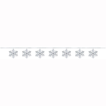 Snowflake Sequin Ring Garland 9ft Decorations - Party Centre