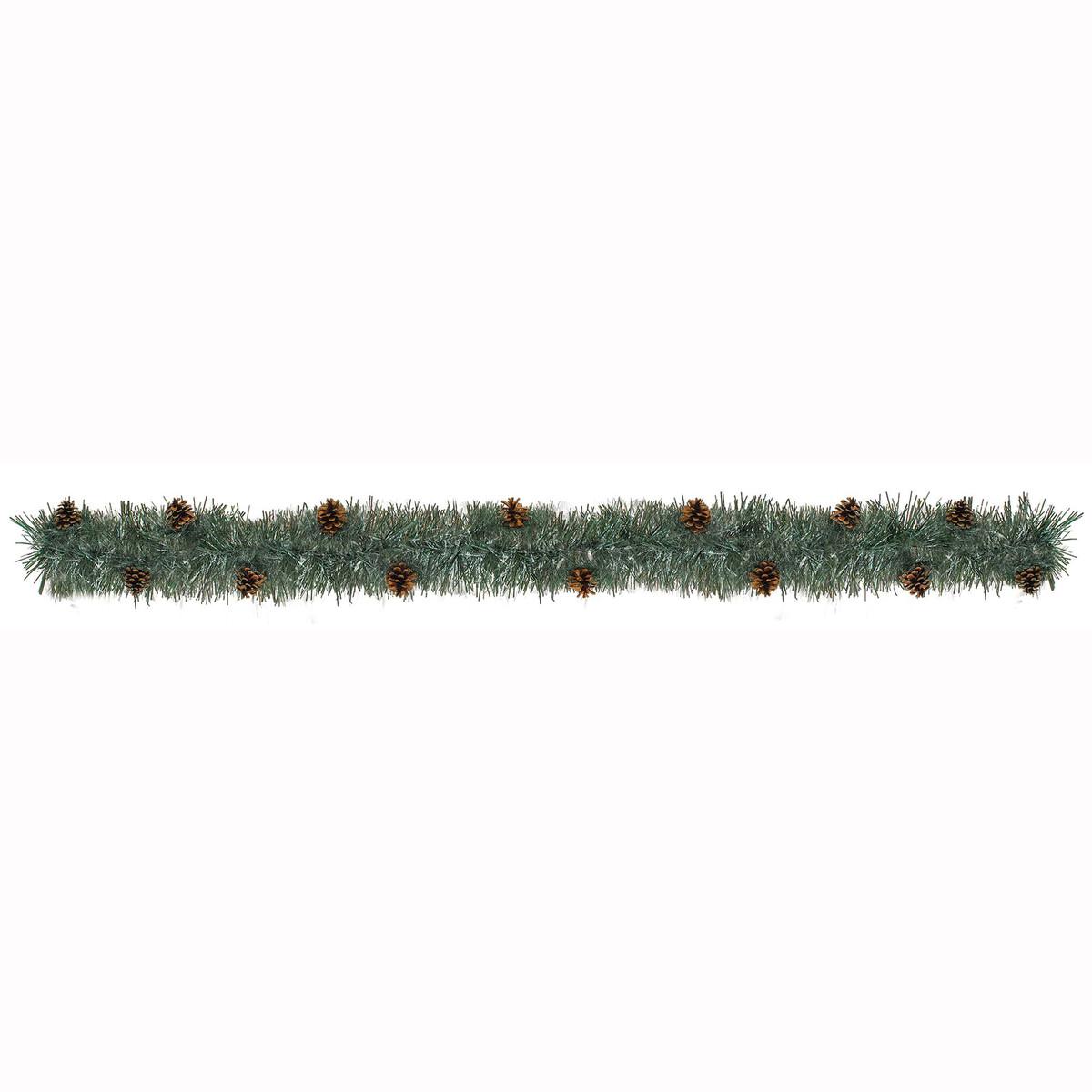 Pinecone Tinsel Boa Garland 9ft Decorations - Party Centre