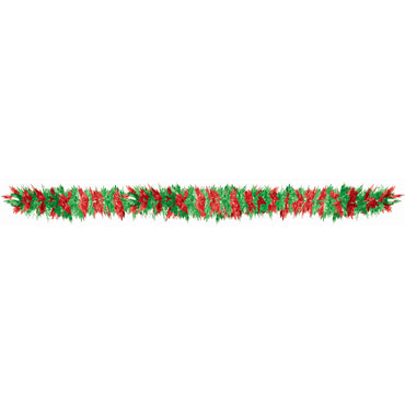 Christmas Starburst Tinsel Garland 9ft Decorations - Party Centre