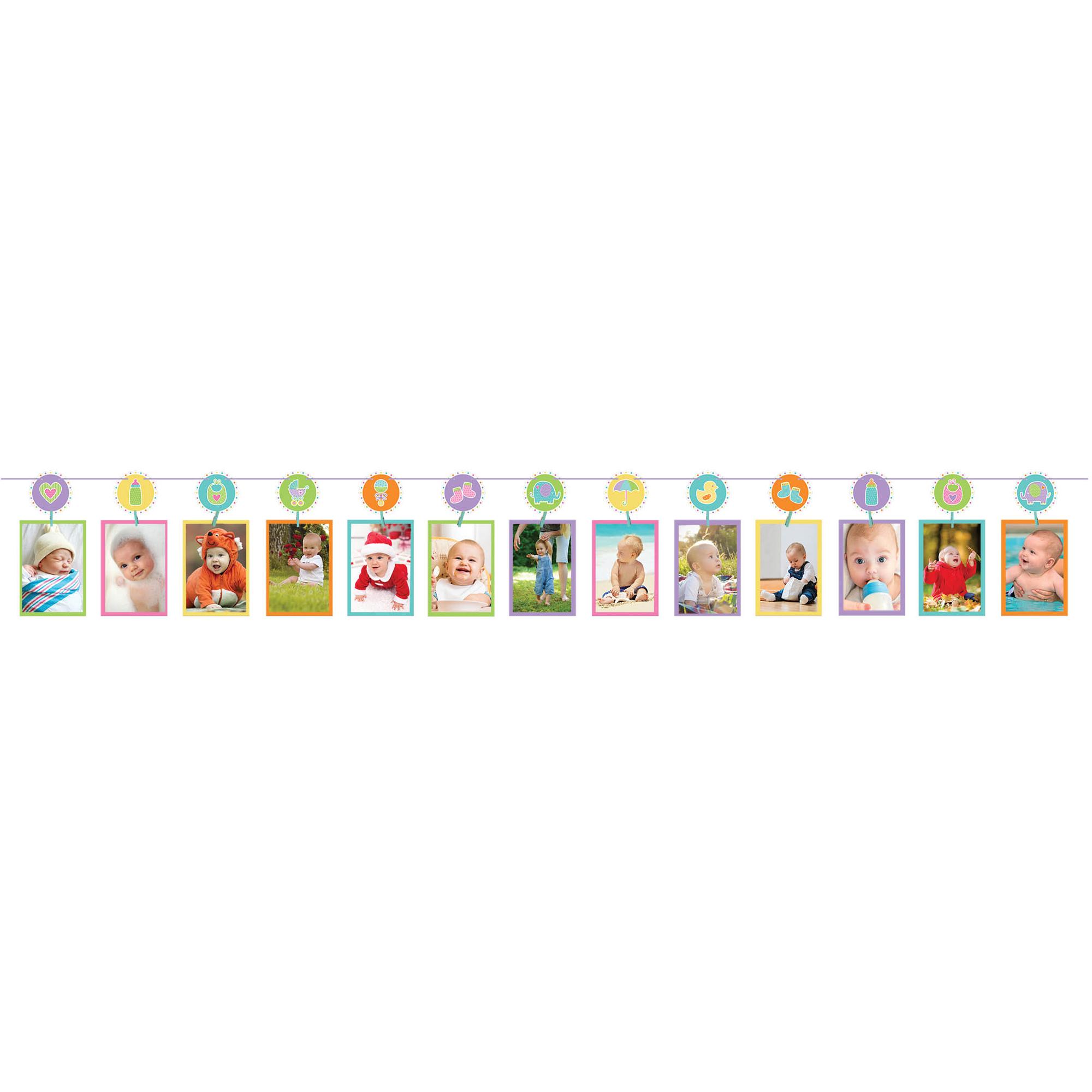 Baby Shower Photo Garland 12ft Decorations - Party Centre