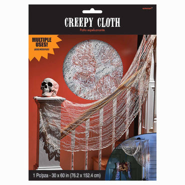 Halloween Creepy Bloody Cloth Gauze 60in x 30in Decorations - Party Centre