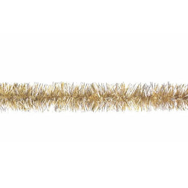Gold/White Tinsel Boa Garland 9ft Decorations - Party Centre