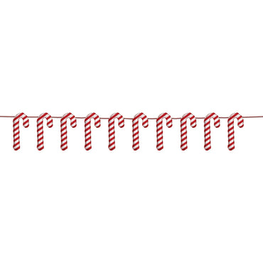 Candy Cane Stuffed Garland Fabric