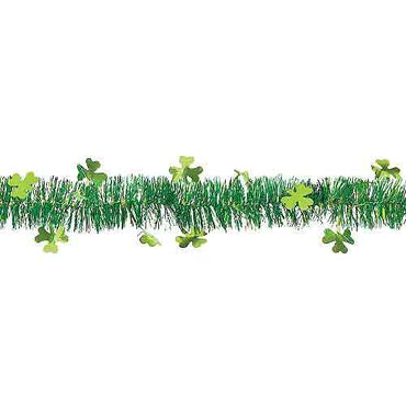 St. Patrick's Day Shamrock Value Garland Tinsel