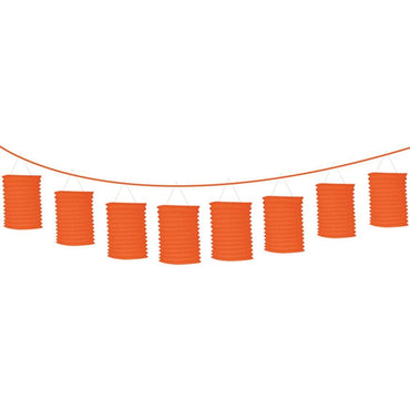 Orange Peel Paper Lantern Garland 12ft Decorations - Party Centre