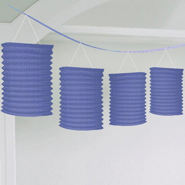 New Purple Paper Lantern Garland 12ft Decorations - Party Centre