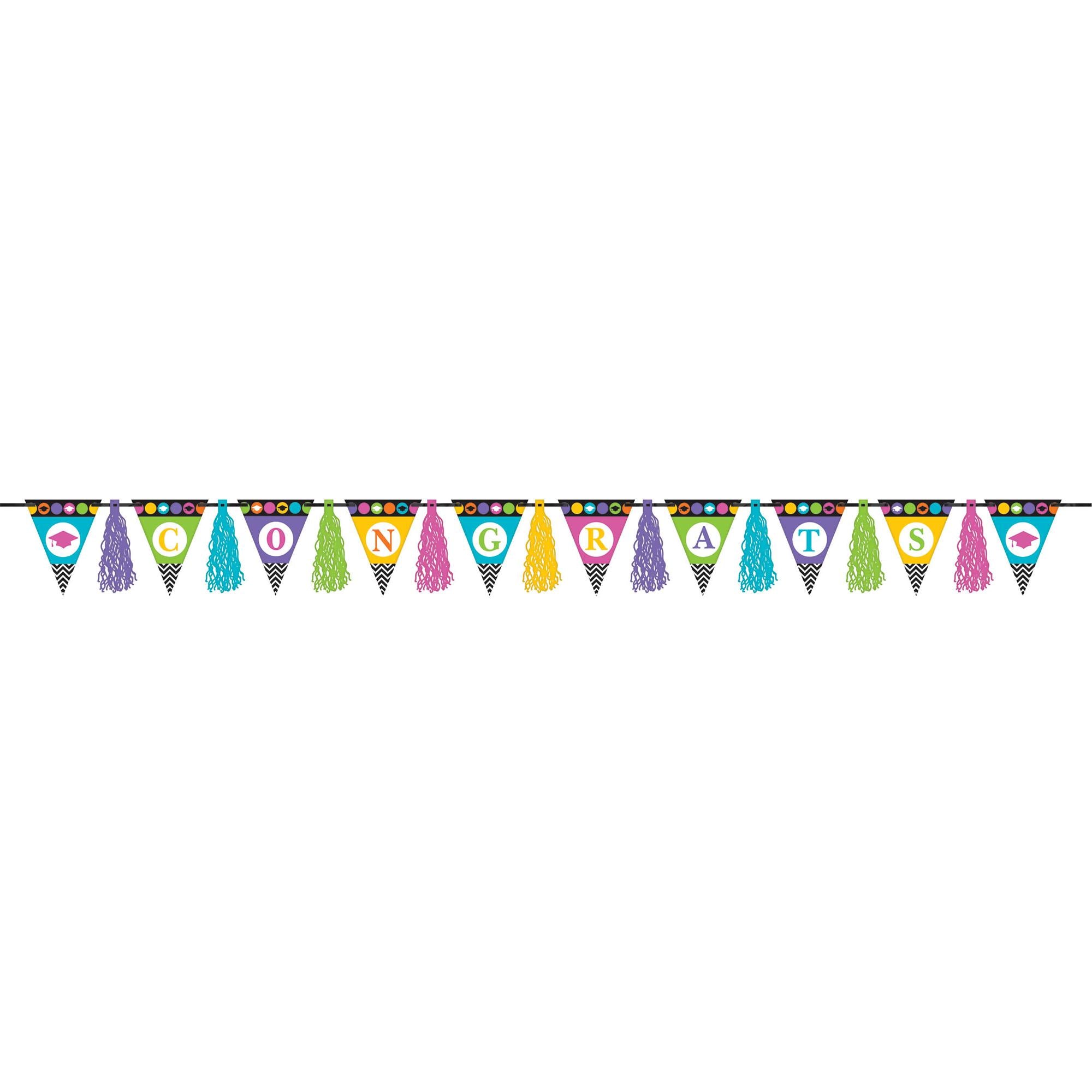 Dream Big Tassel Pennant Paper Garland Decorations - Party Centre