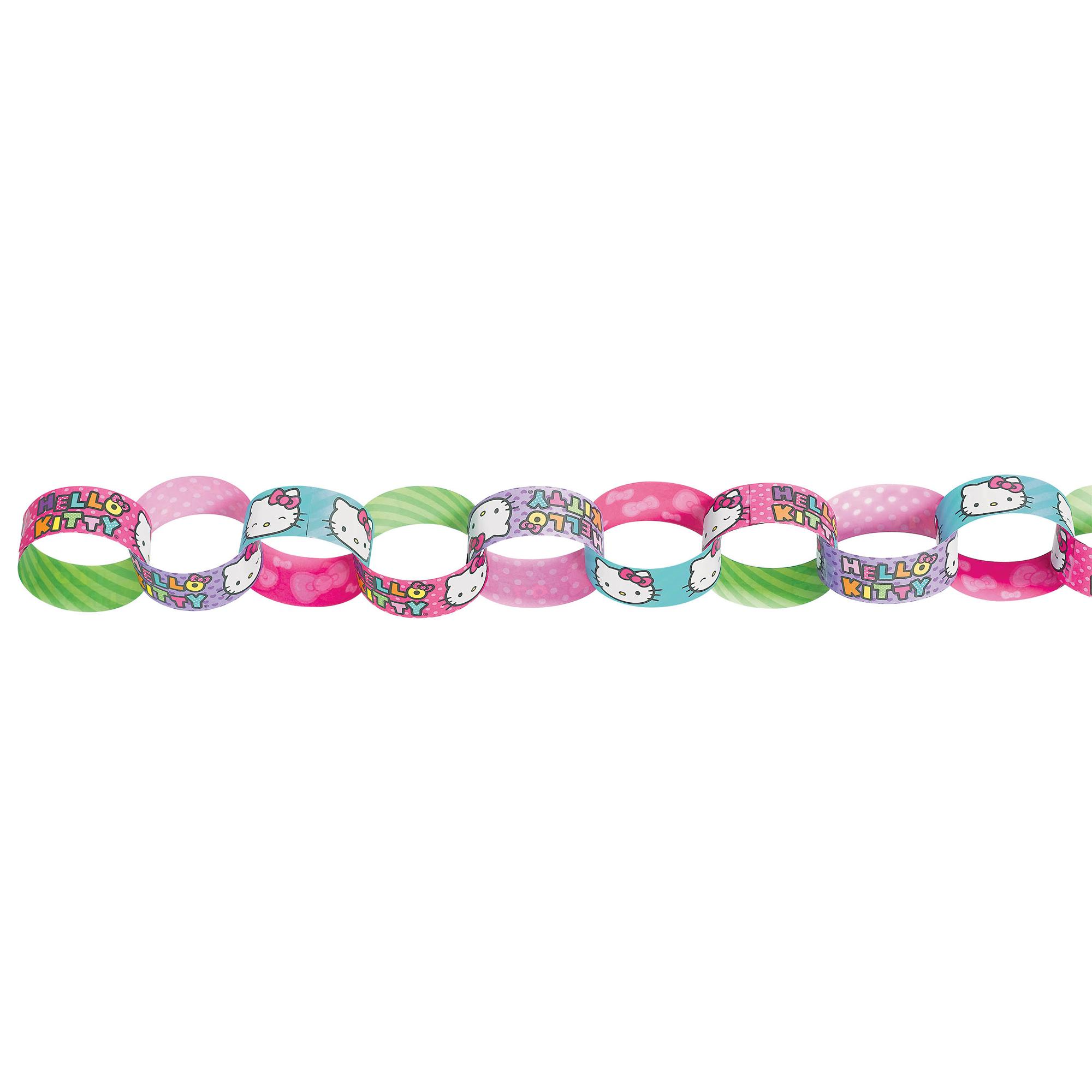 Hello Kitty Rainbow Chain Garland- Paper Decorations - Party Centre