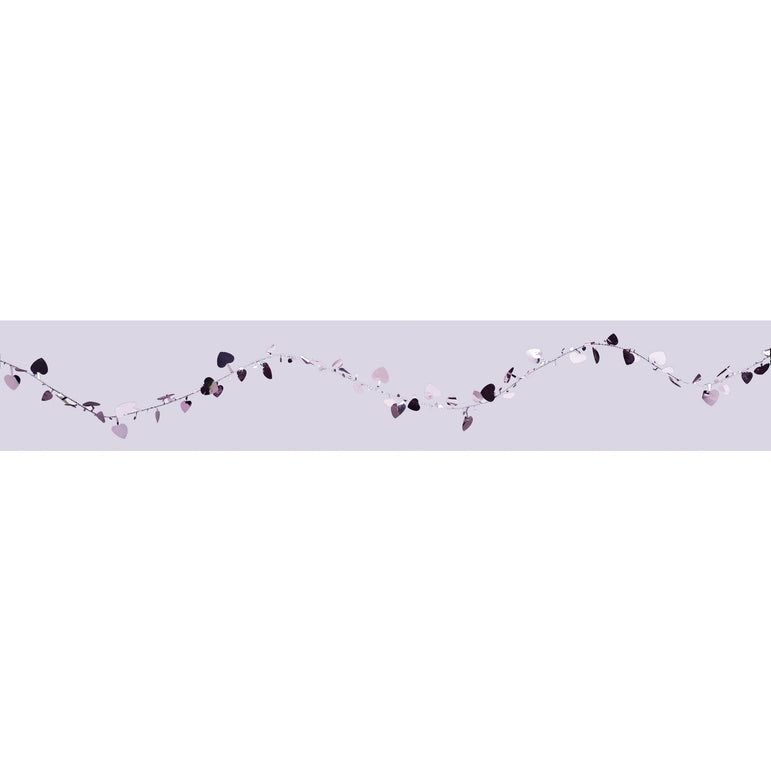 Pink Heart Foil  Wire Garland Decorations - Party Centre