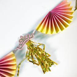 Once Upon A Time Bunting Garland with Foil Tassels