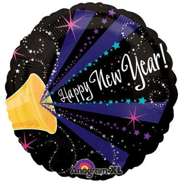 New Year Horn 18in Foil Balloon Balloons & Streamers - Party Centre