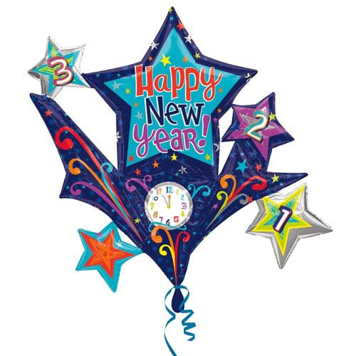 Count Down To New Year SuperShape Foil Balloon Balloons & Streamers - Party Centre