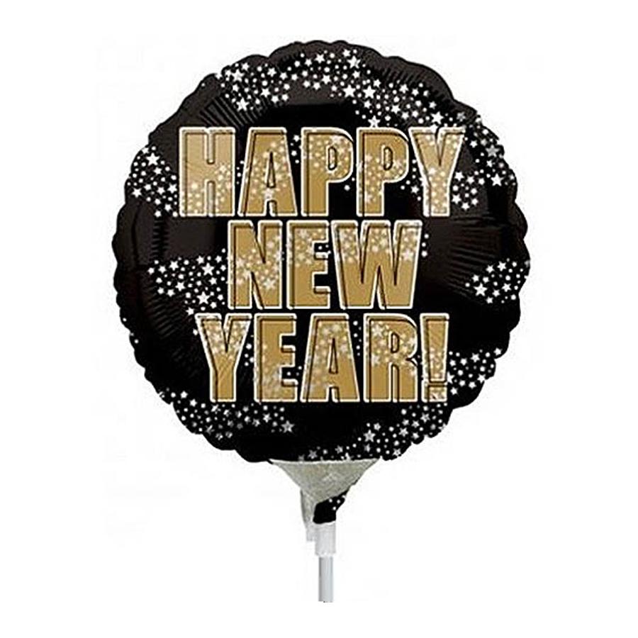 Happy New Year Stars Foil Balloon 9in Balloons & Streamers - Party Centre