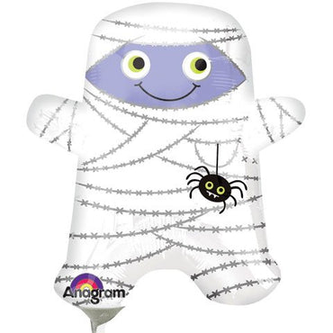 Smiley Mummy Mini Shape Balloon Balloons & Streamers - Party Centre