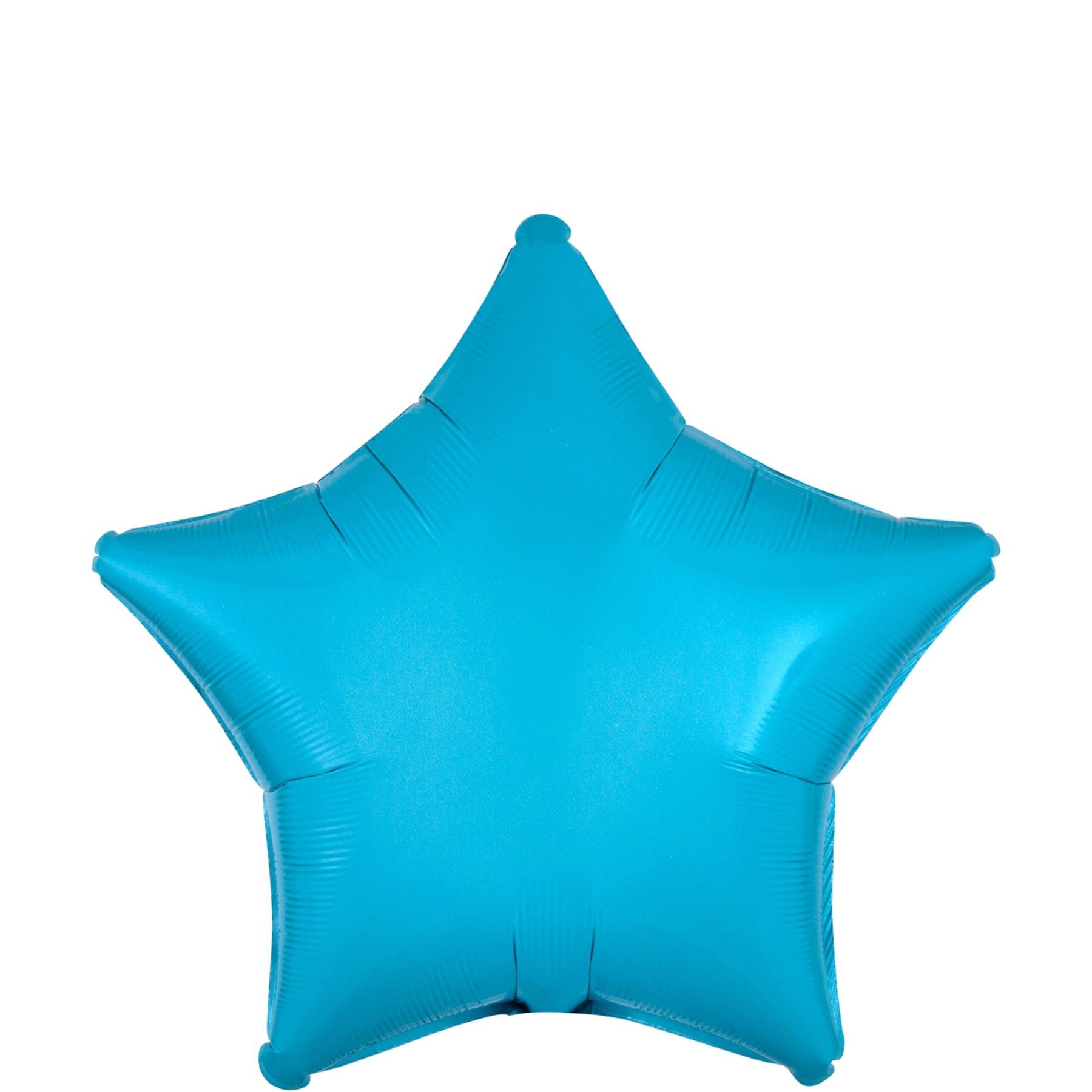 Caribbean Blue Decorator Star Balloon 45cm Balloons & Streamers - Party Centre