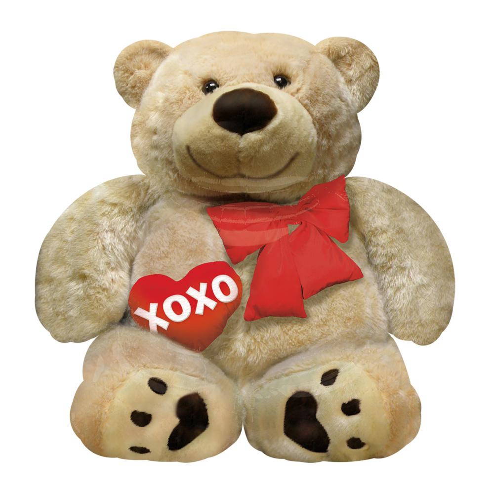 Cuddly Bear Love Foil Balloon 27 x 28in Balloons & Streamers - Party Centre