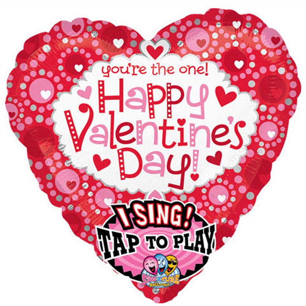 You Are The One Valentine Singing Balloon Balloons & Streamers - Party Centre