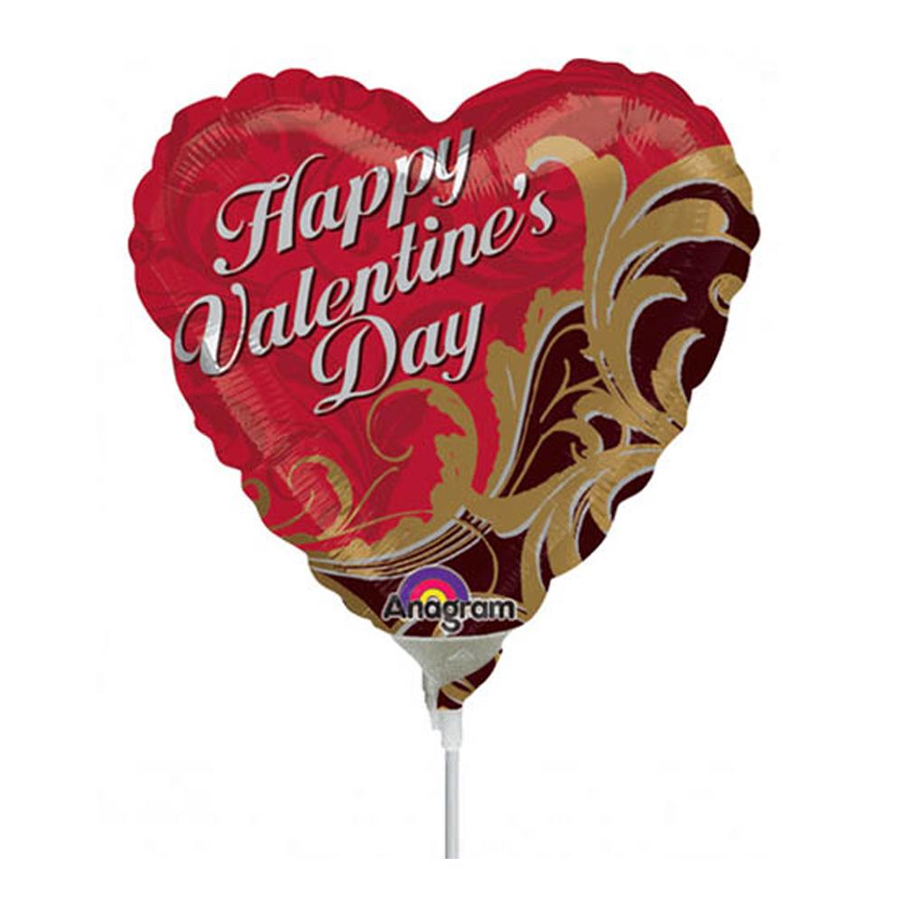 Valentine's Day Gold Damask Foil Balloon 9in Balloons & Streamers - Party Centre