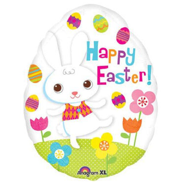 Bunny Egg Foil Balloon Junior Shape Balloons & Streamers - Party Centre