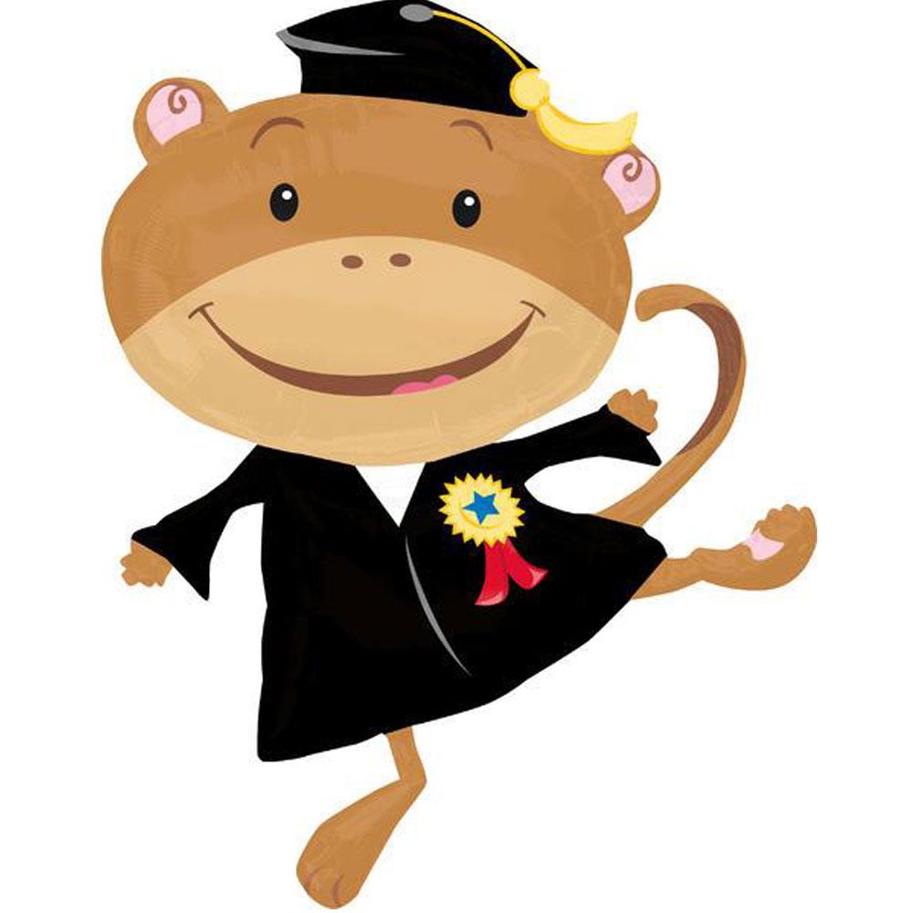 Grad Monkey SuperShape Balloon 28 x 36in Balloons & Streamers - Party Centre