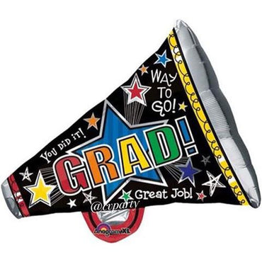 Graduation Megaphone Mini Shape Balloon Balloons & Streamers - Party Centre