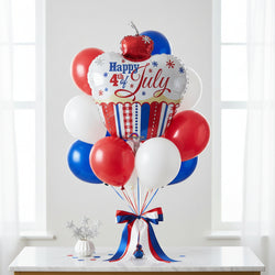 4th Of July Cupcake Supershape Balloon 24in Balloons & Streamers - Party Centre
