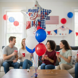 July 4th Patterns Foil Balloon 19in Balloons & Streamers - Party Centre