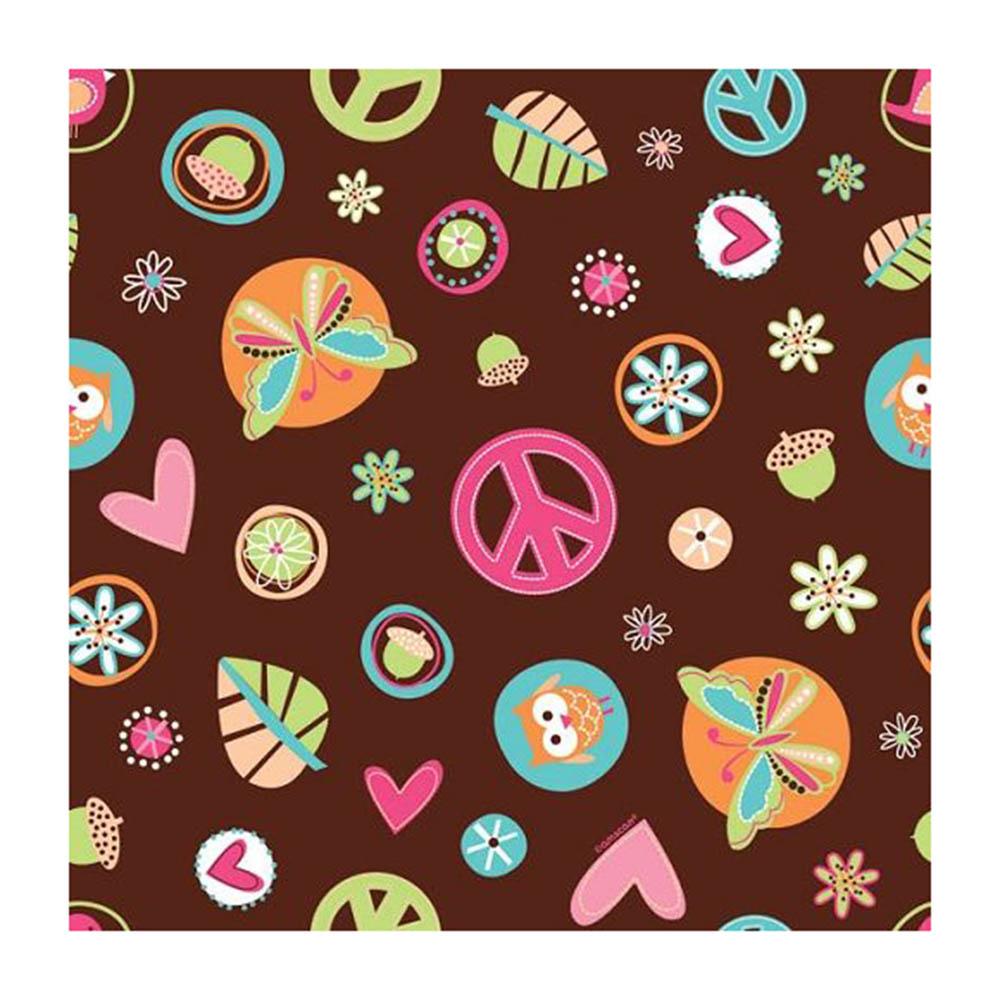 Hippie Birthday Gift Wrap 5ft x 30in Party Favors - Party Centre