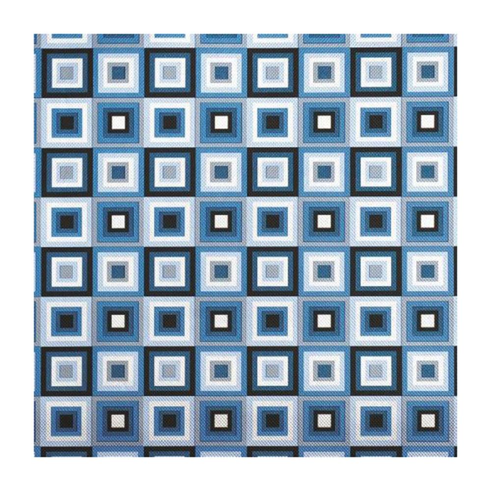 Blue Squares Foil Embossed Gift Wrap 12ft x 30in Party Favors - Party Centre