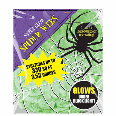 Green Spider Web 3.53oz Decorations - Party Centre