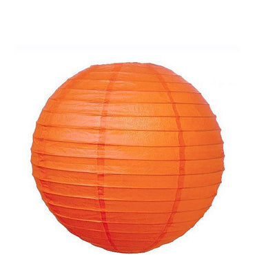 Orange Peel Round Paper Lantern 9.5in 3pcs Decorations - Party Centre