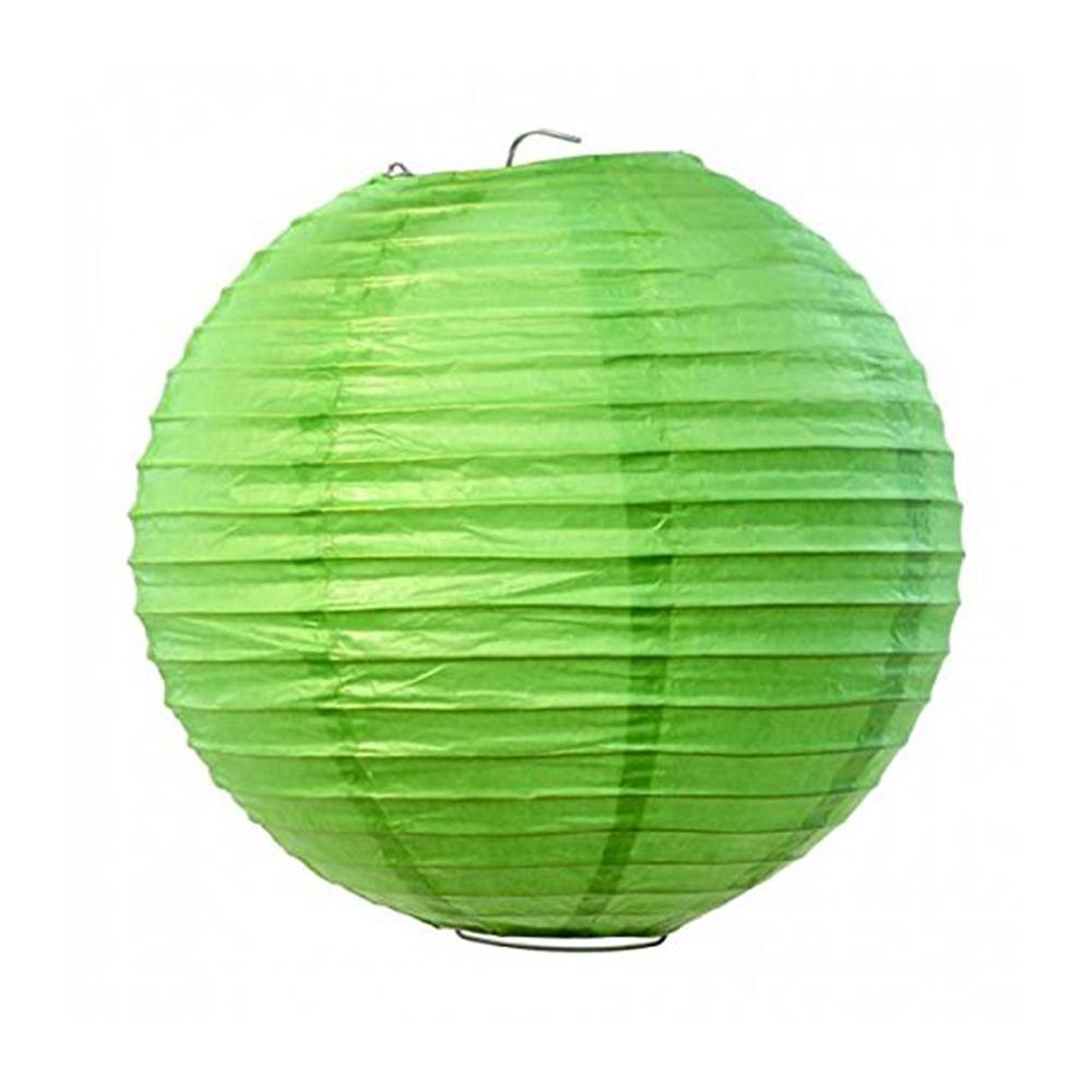 Kiwi Green Round Paper Lanterns 9.50in 3pcs Decorations - Party Centre