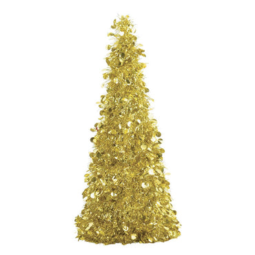 Gold Tree Large Tinsel 18in Decorations - Party Centre