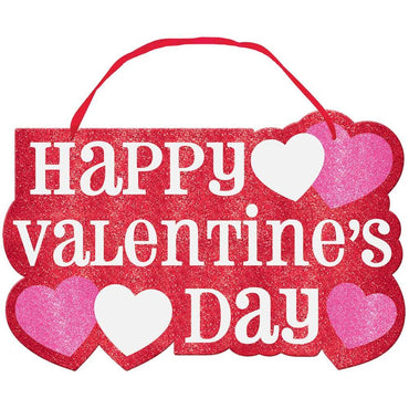 Valentine's Day Large Glitter Sign Decorations - Party Centre