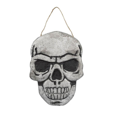 Foam Skull Sign 11.5in x 8.5in Decorations - Party Centre