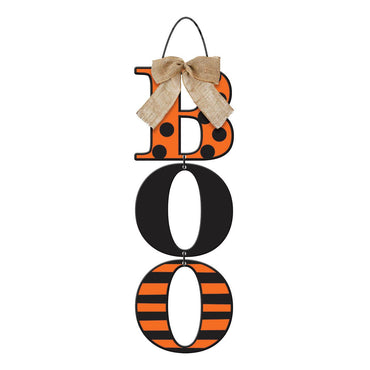 Halloween Sign With Burlap Bow Decorations - Party Centre